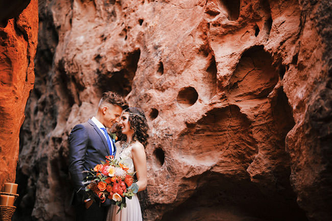 wedding in zion national park at true north