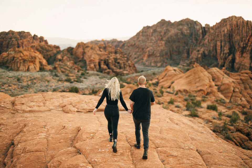 Engagement photos in southern utah snow canyon