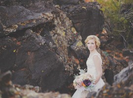 lava rock wedding photos
