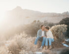 engagement photos in snow canyon white rocks